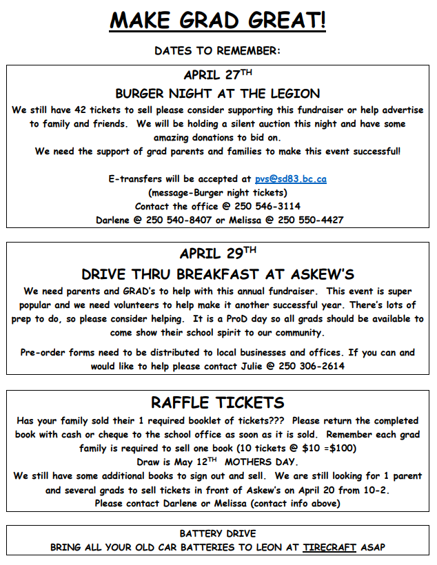 Grad 2024 Prom & Dry Grad Fundraisers